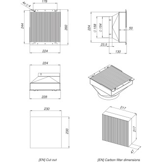 Filtrační box - držák s uhlíkovým filtrem Long Life FW217 UFW50