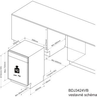 MYČKA VESTAVNÁ BDJ3424VB
