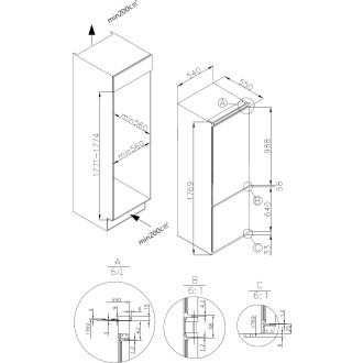 CHLADNIČKA VESTAVNÁ KC2200J