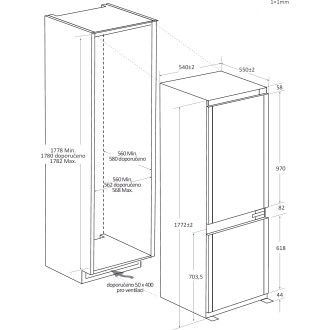 Chladnička vestavná KC2268J