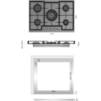 Deska plynová KPG7520BG