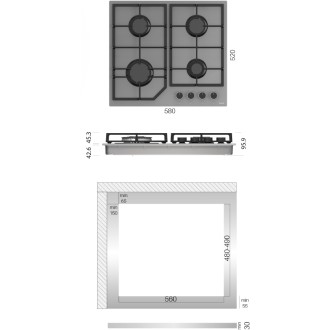 Deska plynová KPG6030WG