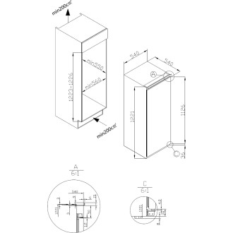 Chladnička vestavná KC2179J