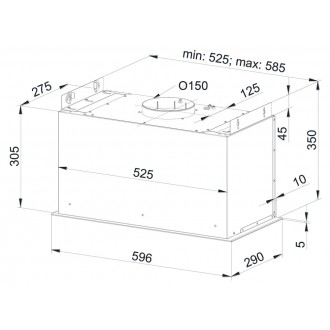 Odsavač plně vestavný KMV6020WHG