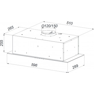 Odsavač plně vestavný KMV6030BL