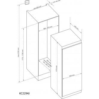 CHLADNIČKA VESTAVNA KC2294J