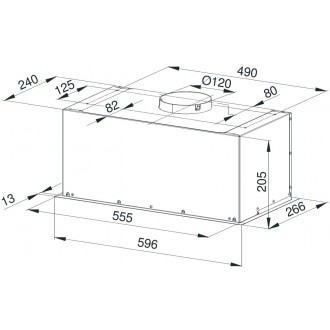 Odsavač plně vestavný KMV6011BL