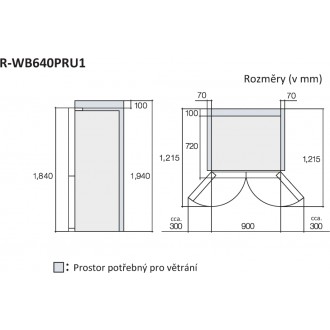 CHLADNIČKA R-WB640PRU1 (GCK)