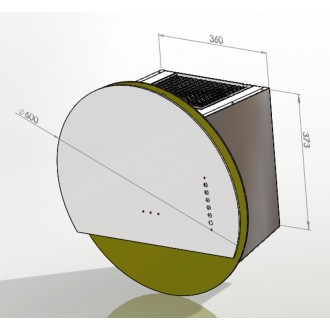 Odsavač šikmý komínový Eclipse Black Inox (CDP6001CC)
