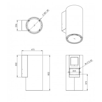 Odsavač komínový Tubus Inox (CDP3801I)