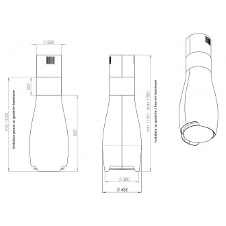 Odsavač ostrůvkový Hydria White (CDW4401B)