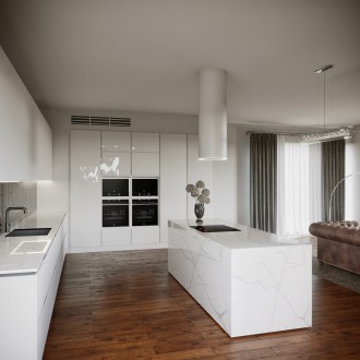 Odsavač ostrůvkový Tubus W White (CDW3801B)