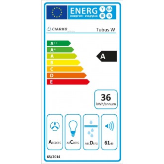 Odsavač ostrůvkový Tubus W White (CDW3801B)