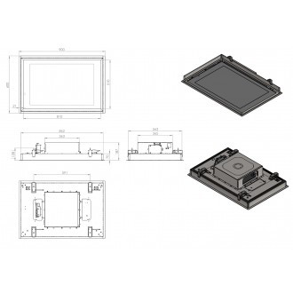 Odsavač vestavný stropní SU Frame White (CDS9002B)