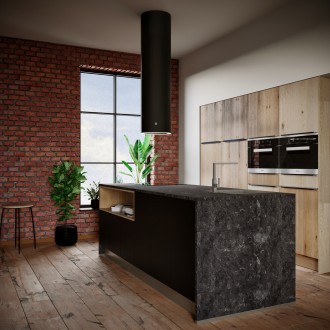 Odsavač ostrůvkový Tubus W Long Black (CDW3801CL)