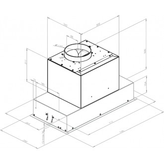 Odsavač vestavný do skříňky SU Mini 74 Black (CDZ7402C)
