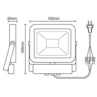 HQ reflektor 20W+MICRO IP65 senzor/4000K/BK/MS - LF2022MS