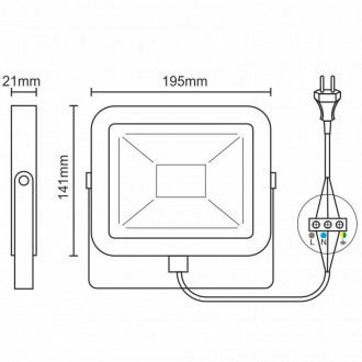 HQ reflektor 30W/4000K/GY - LF2223