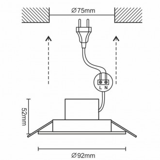 Svítidlo 7W/IP44/DR01/SMD/3000K/WH - LDL143
