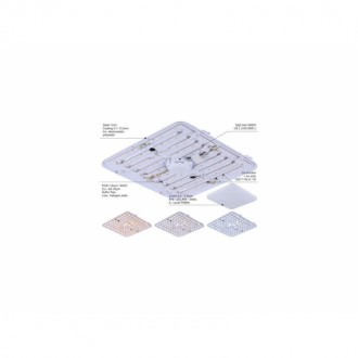 LED svítidlo OPAL + dálk. ovladač 50W/CLS0/SMD/RC/GD - LC801W/S