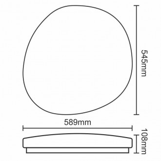 LED svítidlo OPAL + dálk. ovladač 60W/CLR5/SMD/RC - LC802K