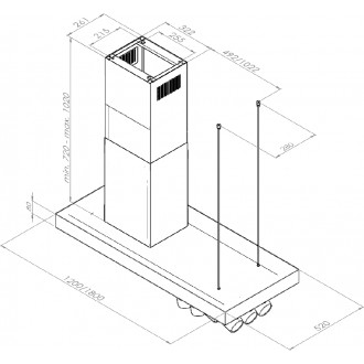 ODSAVAČ OSTRŮVKOVÝ CDW1202C+U