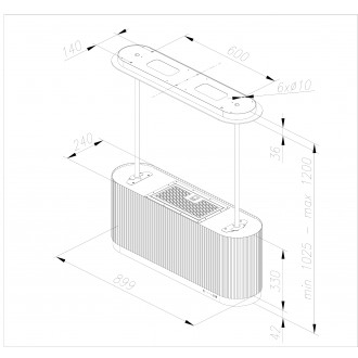 ODSAVAČ OSTRŮVKOVÝ CDW9001E