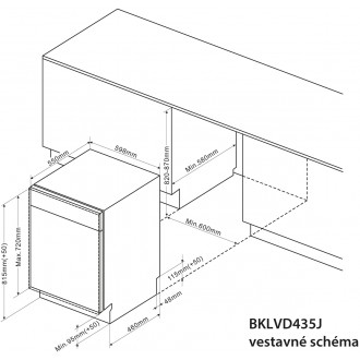 Myčka plně vestavná BKLVD435J