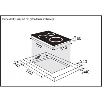 DESKA INDUKČNÍ BPI164HSB